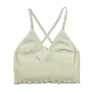 NWT Loyd/Ford Knit Crop Top Women's Small Made in USA Ribbed Cami Tank